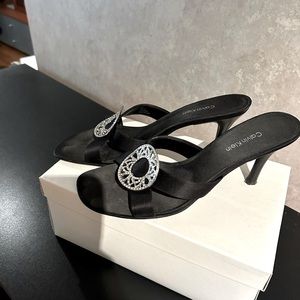Calvin Klein satin heeled sandals